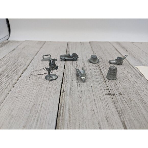Vintage 1961 Monopoly Replacement Pieces 7 Tokens Short Game Instructions - Picture 4 of 4